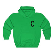 Front view of irish green Clout Doesn't Equal Currency sweatshirt.