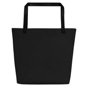 Back view of the black My Commitment Different WAJ Large Tote Bag.