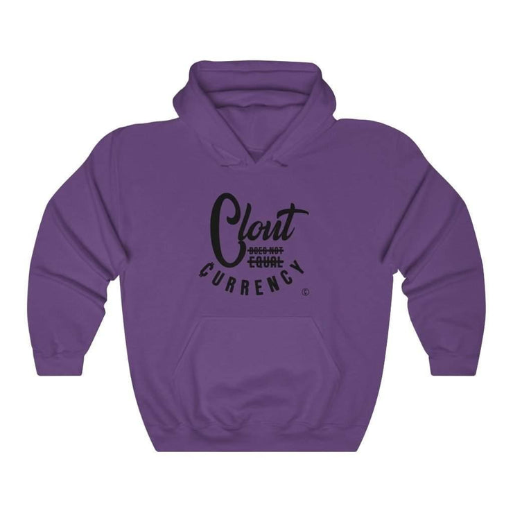Purple Clout Does Not Equal Currency Sweatshirt.