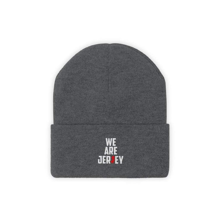 We Are Jersey Knit grey Beanie.