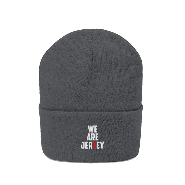 We Are Jersey Knit grey Beanie.