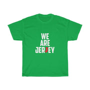 This is the Irish green We Are Jersey Unisex Triblend Tee.
