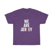 This is the purple We Are Jersey Unisex Triblend Tee.